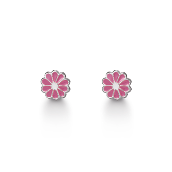 Aagaard's SØLV ØRESTIK M/EMALJE BLOMST