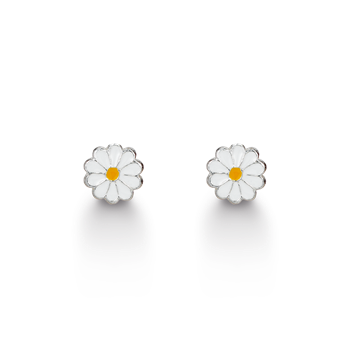 Aagaard's SØLV ØRESTIK M/EMALJE BLOMST