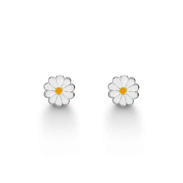 Aagaard\'s SØLV ØRESTIK M/EMALJE BLOMST