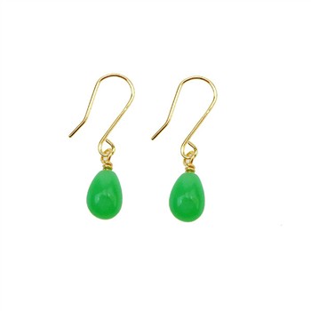 San - Links of Joy's 14K Earrings w.Chrysoprase 14karat 