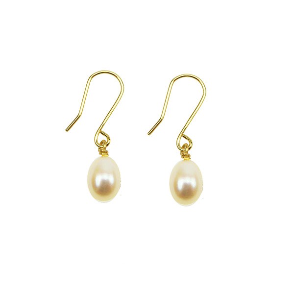 San - Links of Joy\'s 14k Earrings w.white Fresh Water Pearl 14 karat