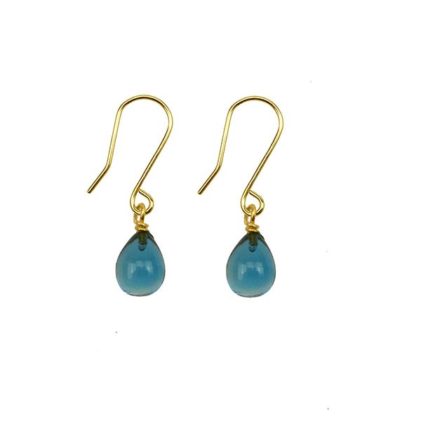 San - Links of Joy\'s 14K Earrings w.London Blue Topas 14 karat