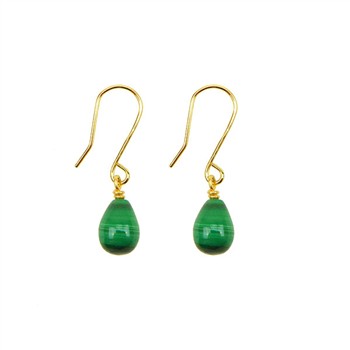 San - Links of Joy's 14K Earrings w.Malachite 14karat 