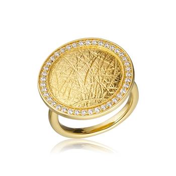 Blicher Fuglsang's Ring i guldbelagt sølv