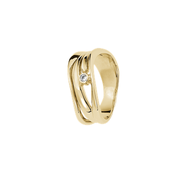Aagaard's 14KT D.RING DIAM.1X0,03CTWSI