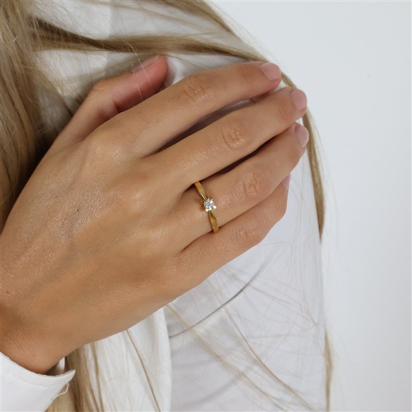 Aagaard\'s ETERNITY 14KT D.RING 1X0,15CT WSI 4/GRAB