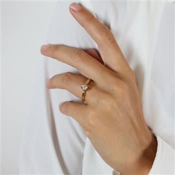Aagaard's ETERNITY 14KT D.RING 1X0,30CT WSI
