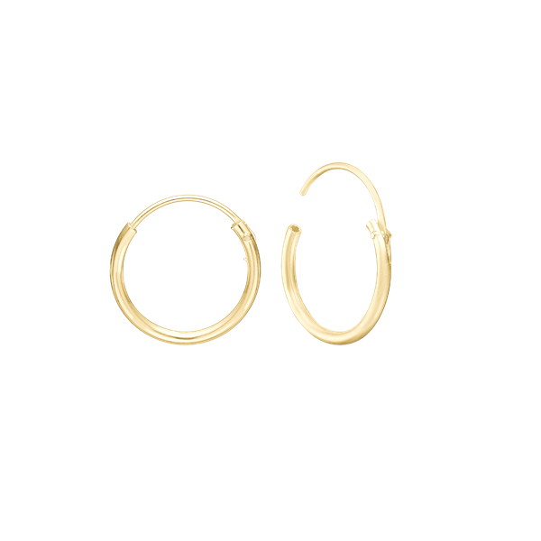 Aagaard\'s 14KT CREOL 14,5 MM, TRÅD 1,2MM M/VIPPELÅ