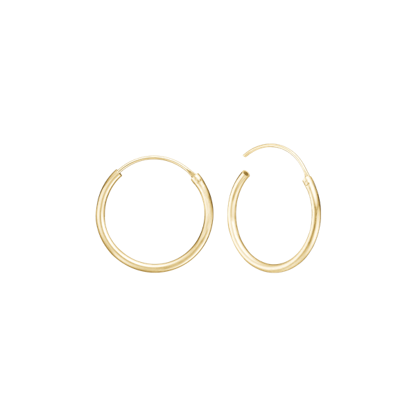 Aagaard\'s 14KT CREOL 17,5MM, TRÅD 1,2MM M/VIPPELÅS