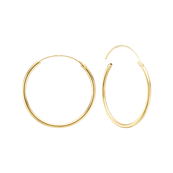 Aagaard\'s 14KT CREOL 24,5MM,TRÅD 1,4MM M/VIPPELÅS