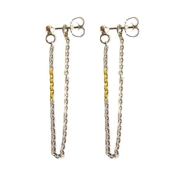 San - Links of Joy\'s Earrings 925/585 -Rhodium Pr.par