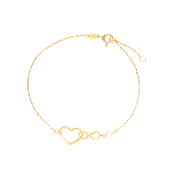 Aagaard's armbånd med hjerte og uendelighedstegn 