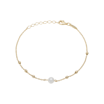 Aagaard's Ferskvands perle armbånd, 20cm, forg søl