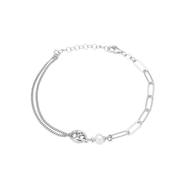 Aagaard\'s Armbånd Led/bønne, 20 cm, sølv