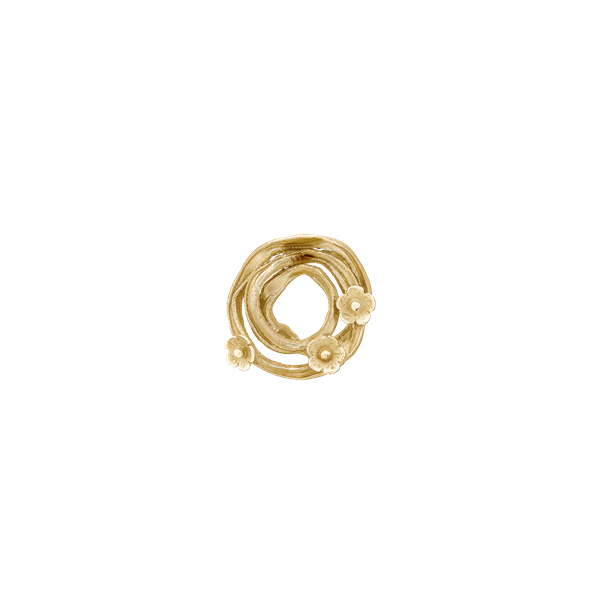 Aagaard\'s Connections lås, Flowers, forgyldt sølv