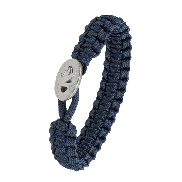 Aagaard\'s FSTS blåt armbånd m sølv lås 01, 18-25 cm