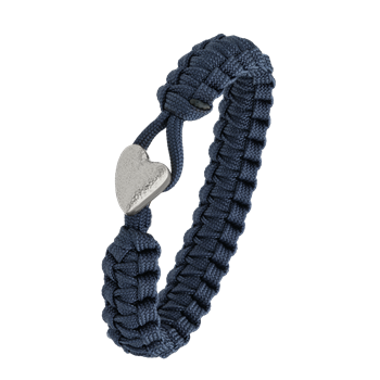 Aagaard's FSTS blåt armbånd m sølv lås 05, 18-25 cm