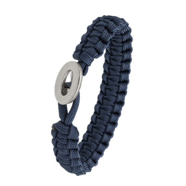 Aagaard\'s FSTS blåt armbånd m sølv lås 06, 18-25 cm