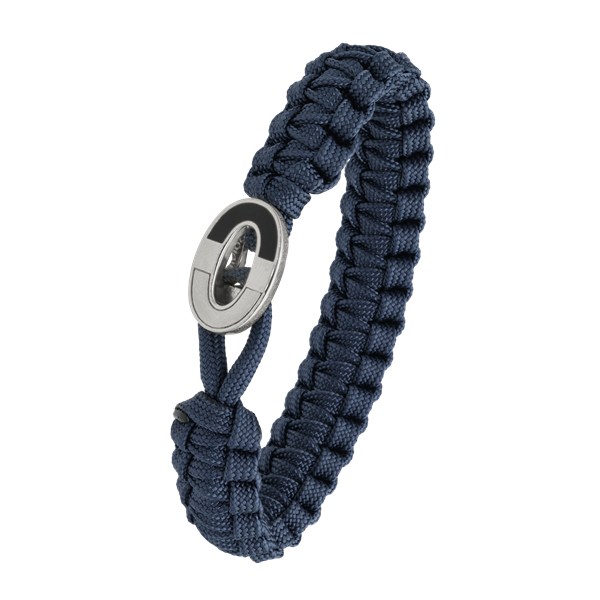 Aagaard\'s FSTS blåt armbånd m sølv lås 08, 18-25 cm