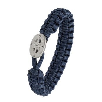 Aagaard's FSTS blåt armbånd m sølv lås 09, 18-25 cm