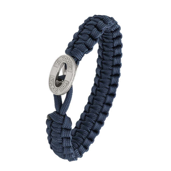 Aagaard\'s FSTS blåt armbånd m sølv lås 10