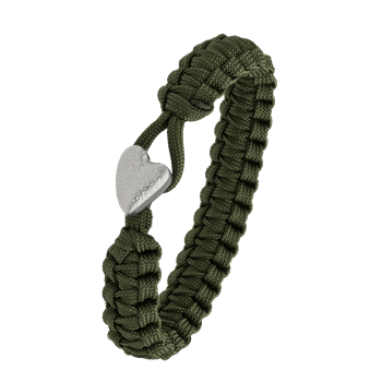 Aagaard's FSTS grønt armbånd m sølv lås 05