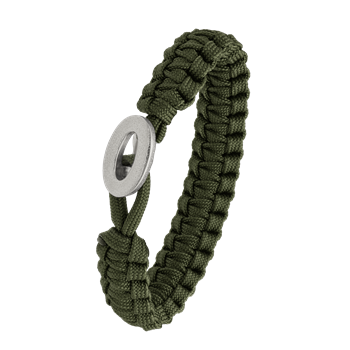 Aagaard's FSTS grønt armbånd m sølv lås 06