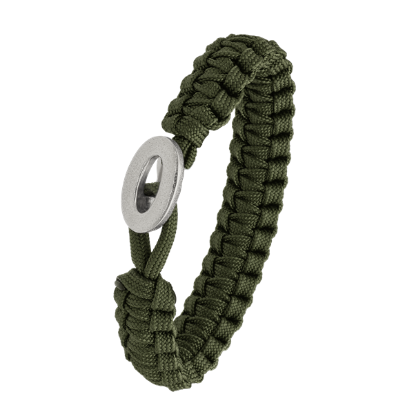 Aagaard\'s FSTS grønt armbånd m sølv lås 06