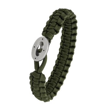 Aagaard's FSTS grønt armbånd m sølv lås 07