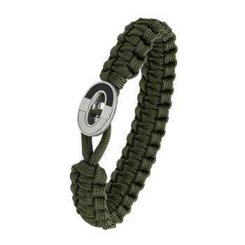 Aagaard's FSTS grønt armbånd m sølv lås 08