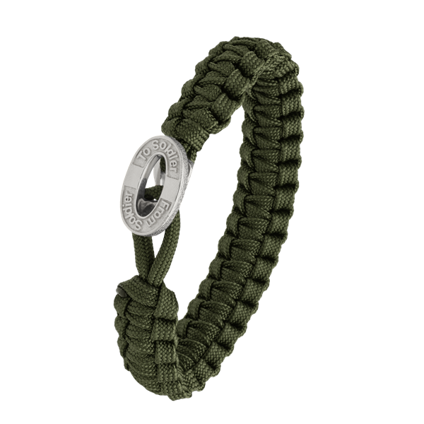 Aagaard\'s FSTS grønt armbånd m sølv lås 10