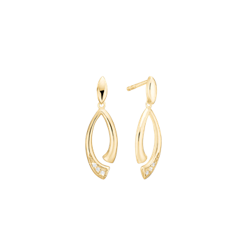 Aagaard's Øreringe, 8k, Oval