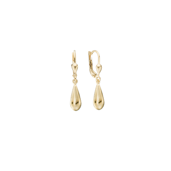 Aagaard's Ørehænger, 8kt, Kantet dråbe