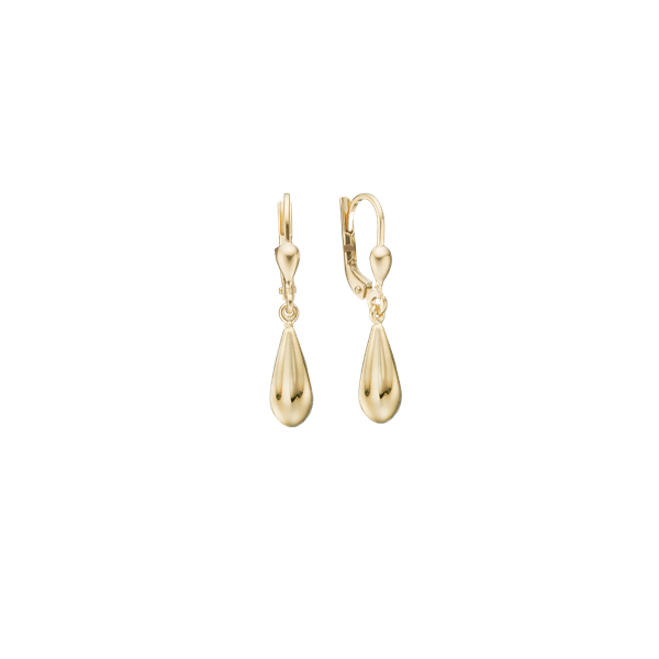 Aagaard\'s Ørehænger, 8kt, Kantet dråbe