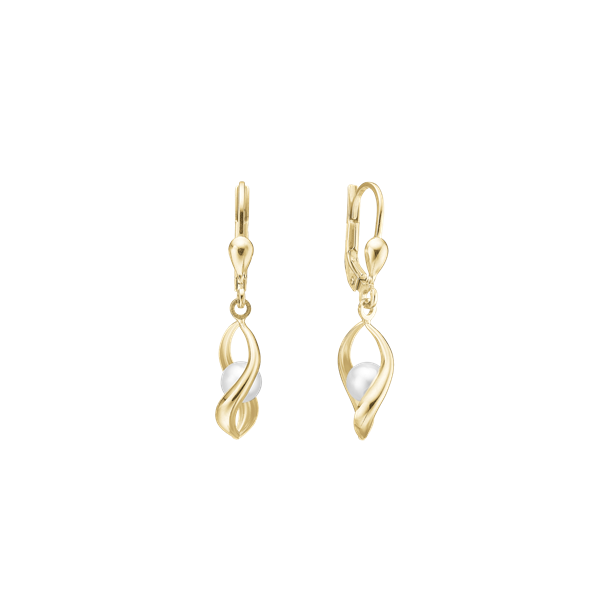 Aagaard\'s Ørehænger, 8kt, Perler