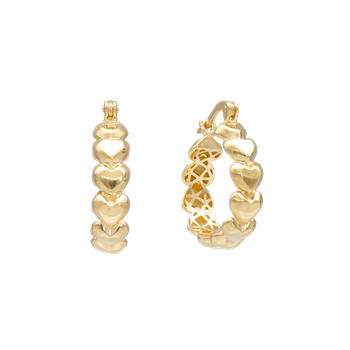 Aagaard's Øreringe hjerte creol, 18 mm