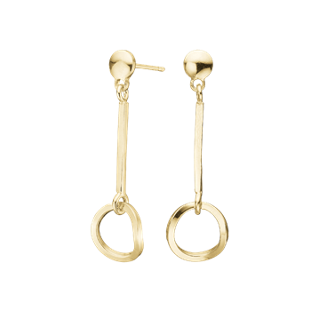 Aagaard's Ørehænger oval, forg sølv