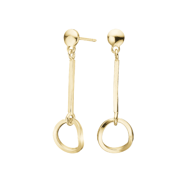 Aagaard\'s Ørehænger oval, forg sølv