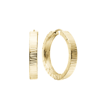 Aagaard's Facet Creoler 25mm, forg sølv