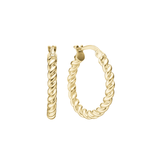 Aagaard\'s Snoede Creoler 20mm, forg sølv