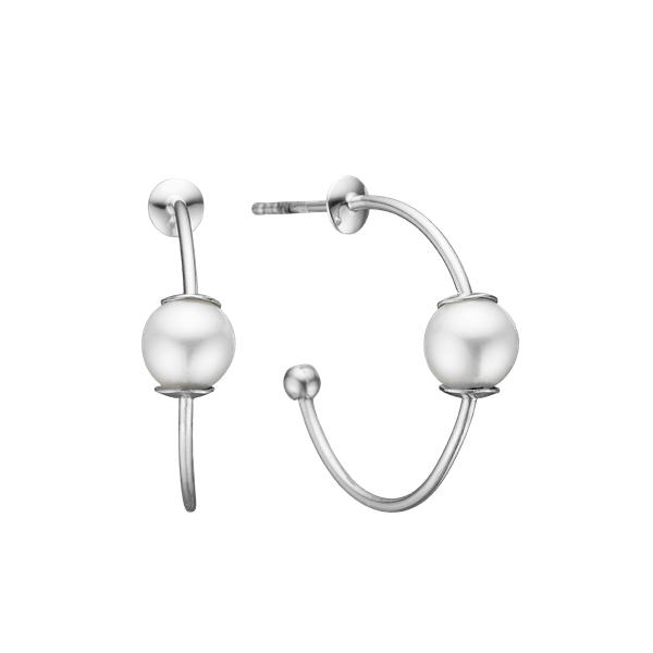 Aagaard\'s Halvcreol m/ferskvandsperle, 23mm sølv