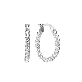 Aagaard's Snoede Creoler 20mm, sølv