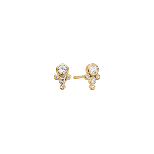 Aagaard\'s Ørestikker, 8kt guld m/10 cz
