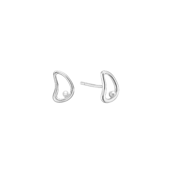 Aagaard's Ørestikker  Bue m/perle 10x8mm, sølv