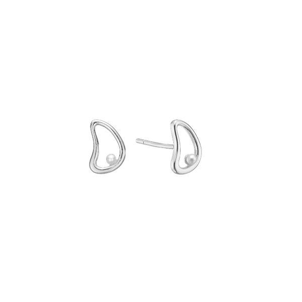 Aagaard\'s Ørestikker  Bue m/perle 10x8mm, sølv