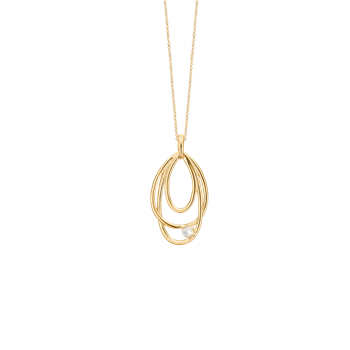 Aagaard's Halskæde, 14kt guld m/ 1 x 0,03 ct diama