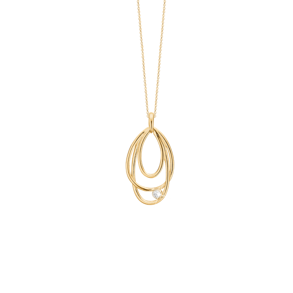 Aagaard\'s Halskæde, 14kt guld m/ 1 x 0,03 ct diama