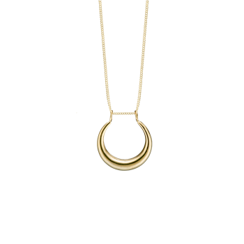 Aagaard's Halskæde, 8kt, Svæve måne