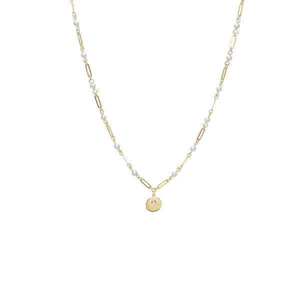 Aagaard\'s Halskæde 8kt, ferskvandsperler/led, 45 c