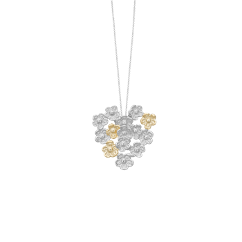 Aagaard's Halskæde, 8kt/sølv, Blomster